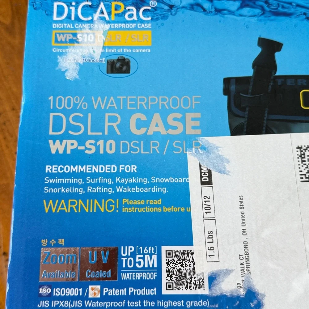 DiCaPac 100% waterproof DSLR case